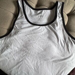 PINK Victoria's Secret White and Black Tank